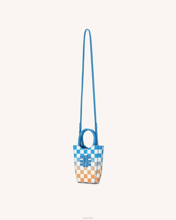 Lake Blue & Orange JW PEI FEI Gradient Checkerboard Phone Bag VV8B232