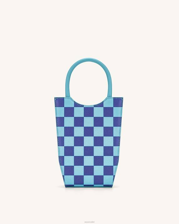 Light Blue & Dark Blue JW PEI FEI Checkerboard Phone Bag VV8B234