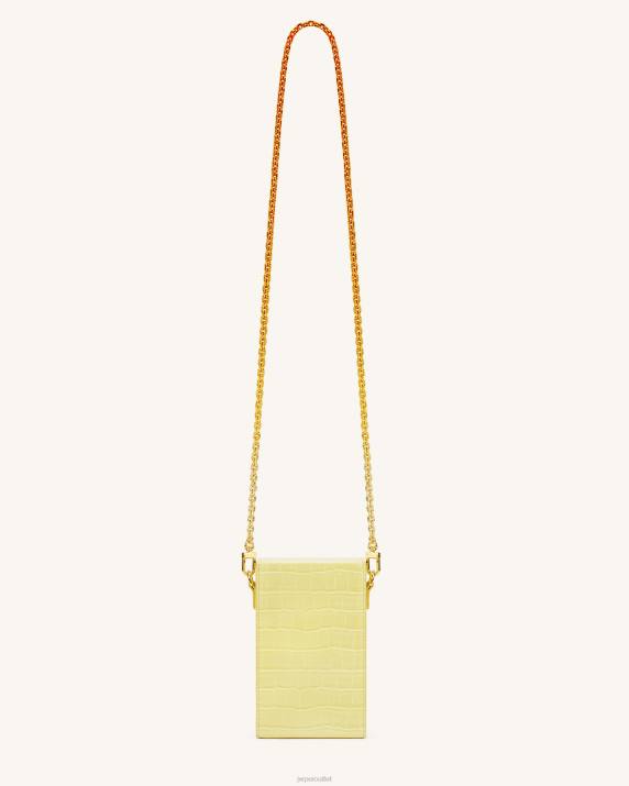 Light Yellow Croc JW PEI Lola Gradient Chain Phone Case VV8B193