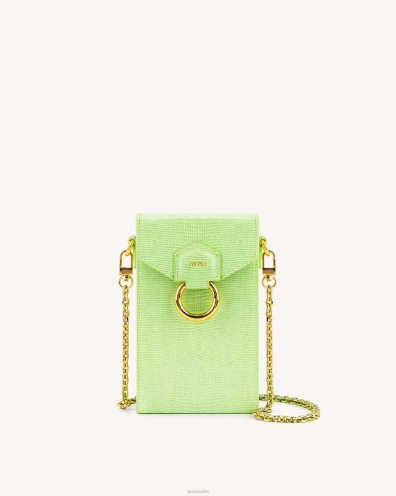 Lime Green Lizard JW PEI Lola Gradient Chain Phone Case VV8B194