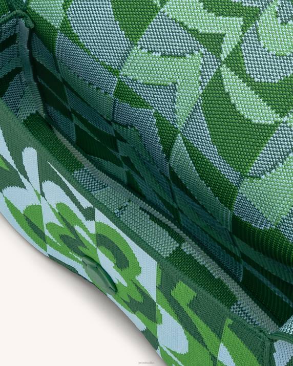 Dark Green & Green & Ice JW PEI Becci Knitted Shoulder Bag VV8B114