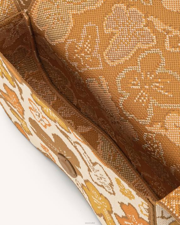 Flower Collection - Brown & Orange & Beige JW PEI Becci Knitted Shoulder Bag VV8B149