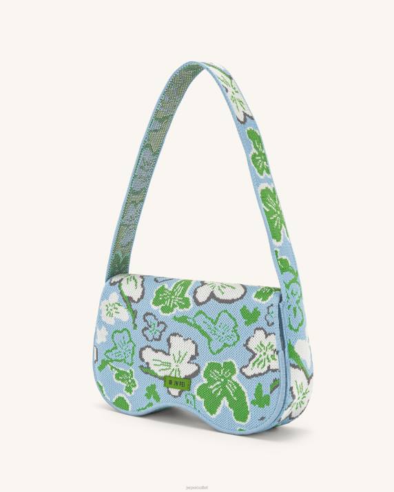 Flower Collection - Ice & Green & White & Gray JW PEI Becci Knitted Shoulder Bag VV8B148