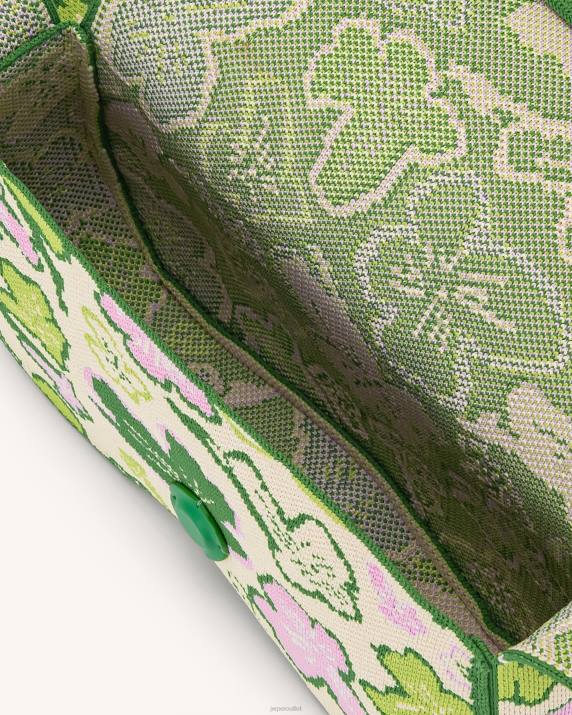 Flower Collection - Lime & Green & Pink & lvory JW PEI Becci Knitted Shoulder Bag VV8B150