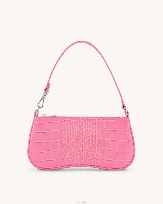 Hot Pink Croc JW PEI Eva Shoulder Bag VV8B131