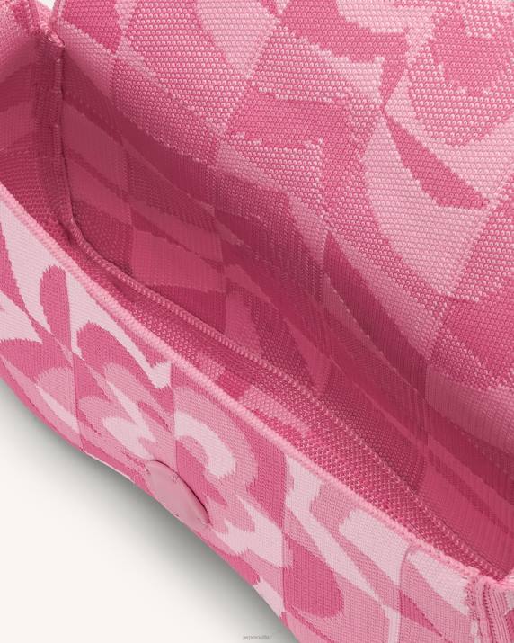 Pale Pink & Pink & Hot Pink JW PEI Becci Knitted Shoulder Bag VV8B112