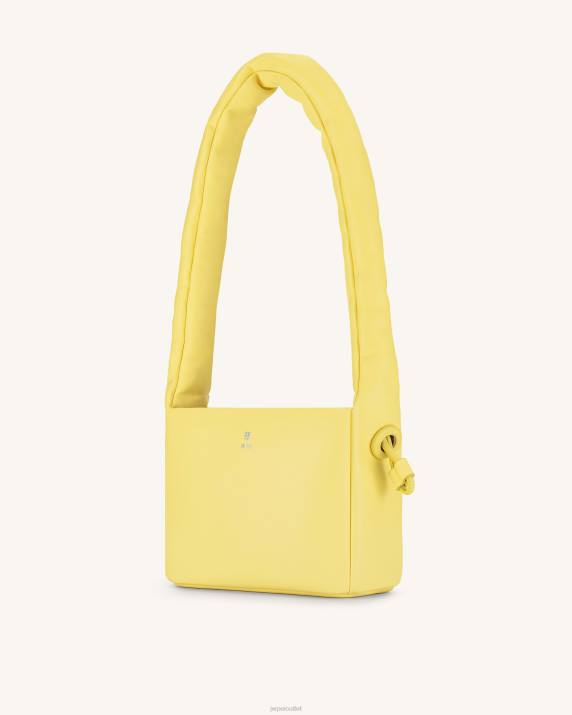 Light Yellow JW PEI Rylee Pleated Drawstring Top Handle Bag VV8B175