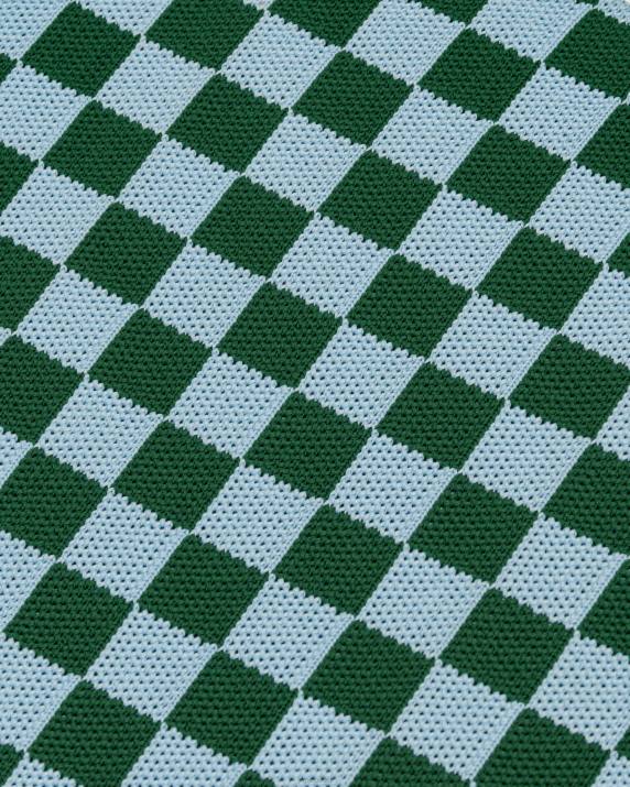 Dark Green & Ice JW PEI Shea Checkerboard Knitted Tote Bag VV8B243